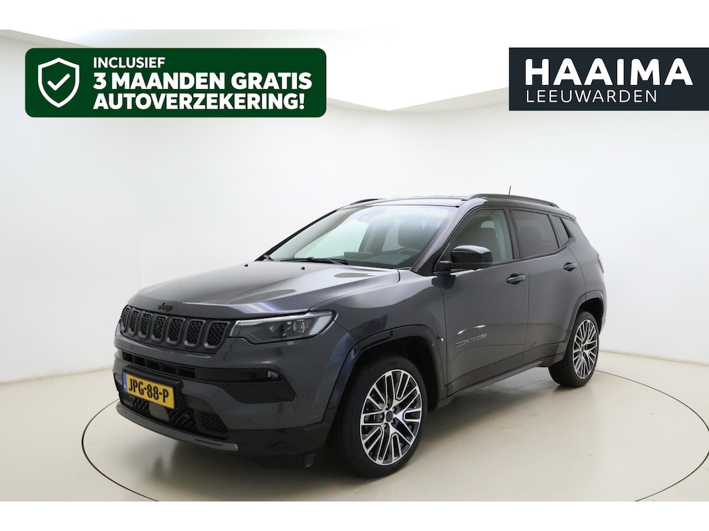 Jeep Compass 1.5T e-Hybrid S | Automaat | Rondomzicht Camera | Lederen bekleding | Stoel & Stuurverwarming | Lichtmetalen velgen | Keyless | Climate control