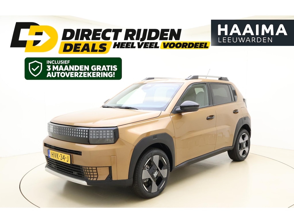 Fiat Grande Panda La Prima 11 kW 44 kWh | Nvigatie | Climate control | Camera | Stoel & Stuurverwarming | NIEUW MODEL | DEMO | Dakrails | Hoge instap