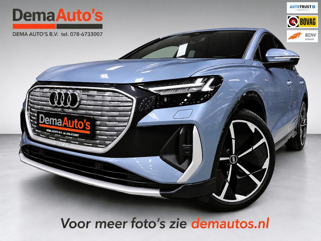 Audi Q4 Sportback e-tron 50 quattro 21" 3X S-LINE LEDER+ M-STOELEN/PANO/H-UP/SONOS/DAB/CARPLAY/ADAPT-CRUISE///