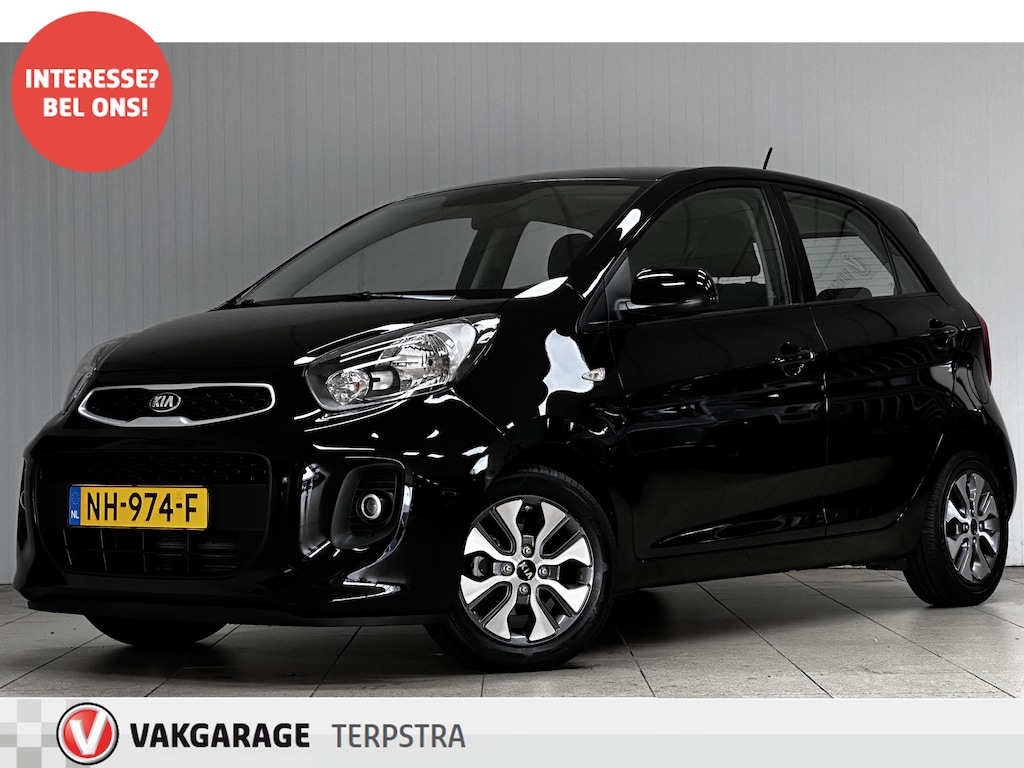 Kia Picanto 1.0 CVVT EconomyPlusLine/ 14''LMV/ Camera/ Airco/ Navi/ Bluetooth/ Multi.LEDER.Stuur/ Elek.Pakket/ Isofix/ Metallic Lak/ C.v.Afstand.