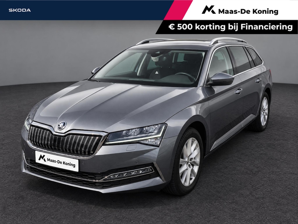 Skoda Superb Combi 1.4 TSI iV 218pk DSG Business Edition Plus · Camera · Inklap. Trekhaak · Stoelverwarming · Keyless · ACC · Apple/Android Car Play · Garantie t/m 17-06-2028 of 100.000km