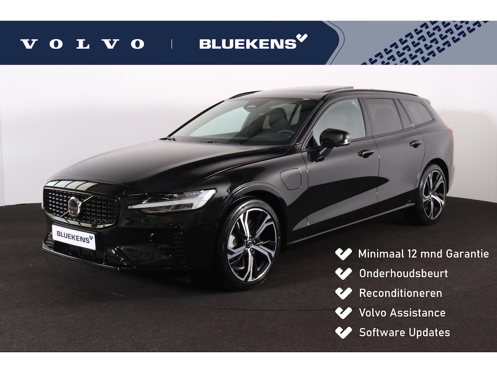 Volvo V60 T6 Recharge AWD Plus Dark - Panorama/schuifdak - IntelliSafe Assist & Surround - 360º Camera - Harman/Kardon audio - Verwarmde voorstoelen, stuur & achterbank - Parkeersensoren voor & achter - Elektr. bedienb. voorstoelen met geheugen - Head up display - Extra getint glas - 19' LMV