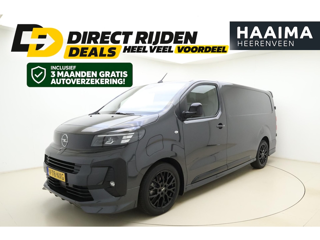 Opel Vivaro-e Electric L3 75 kWh | DEMO | Lederen bekleding | STX pakket | Navigatie | Stoelverwarming | Keyless | Laadruimte betimmering | Camera | Lichtmetalen velgen black