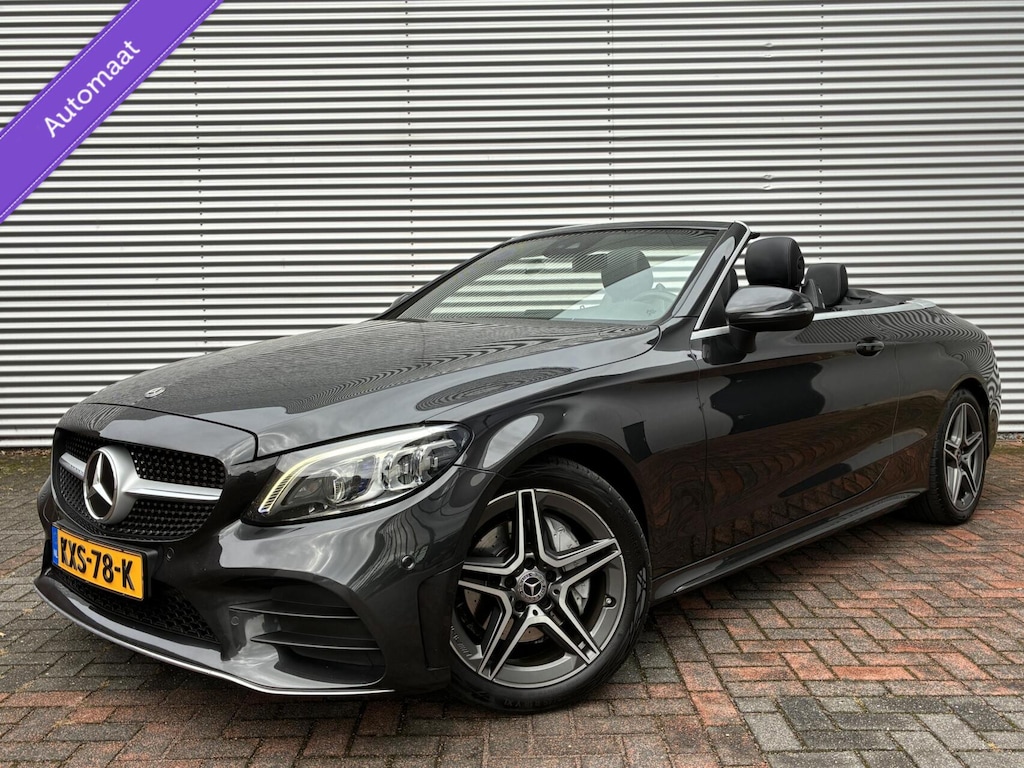 Mercedes-Benz C-klasse Cabrio 200 Autm AMG Led Carplay Cruis 2020 Facelift Model Vol Opties Eerste Eigenaar Camera Leer/Stof Navi Nek Verwarming Perfecte Staat