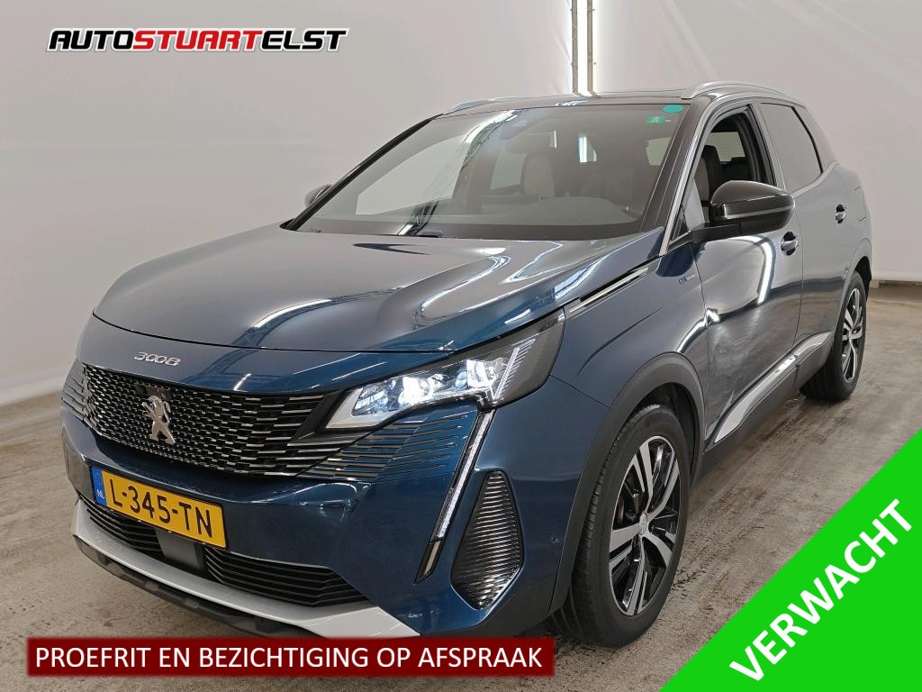 Peugeot 3008 1.6 HYbrid 225 GT 1e Eigenaar | Dealer Onderh | NL-Auto | Pano | SOH92% | BTW | Night Vision | Elek klep | Stoelverwarming | 360Cam | Navi | ACC | Climate | Carplay | 1 Kabel