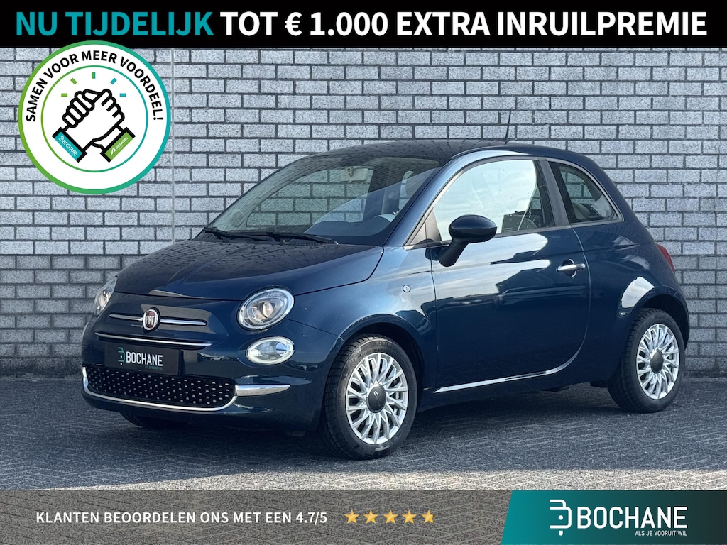 Fiat 500 1.0 Hybrid Lounge | All-Season Banden | Apple CarPlay / Android Auto | Cruise Control | Airco | DAB+ |