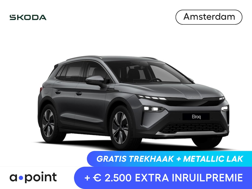 Skoda Elroq 85 Business Edition 286 pk | Business Upgrade pakket - Plus | Trekhaak | Velgen: 19" lichtmetalen velgen ' Regulus', Antraciet
