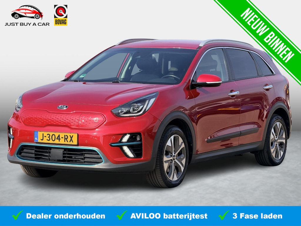 Kia Niro EV e-Niro ExecutiveLine 64 kWh SOH 84,4% | Warmtepomp | 3 Fase | Memory | Adaptive Cruise | Stoel & Achterbankverwarming + Ventilatie | Dealeronderhouden | 1e Eigenaar | Full-LED |