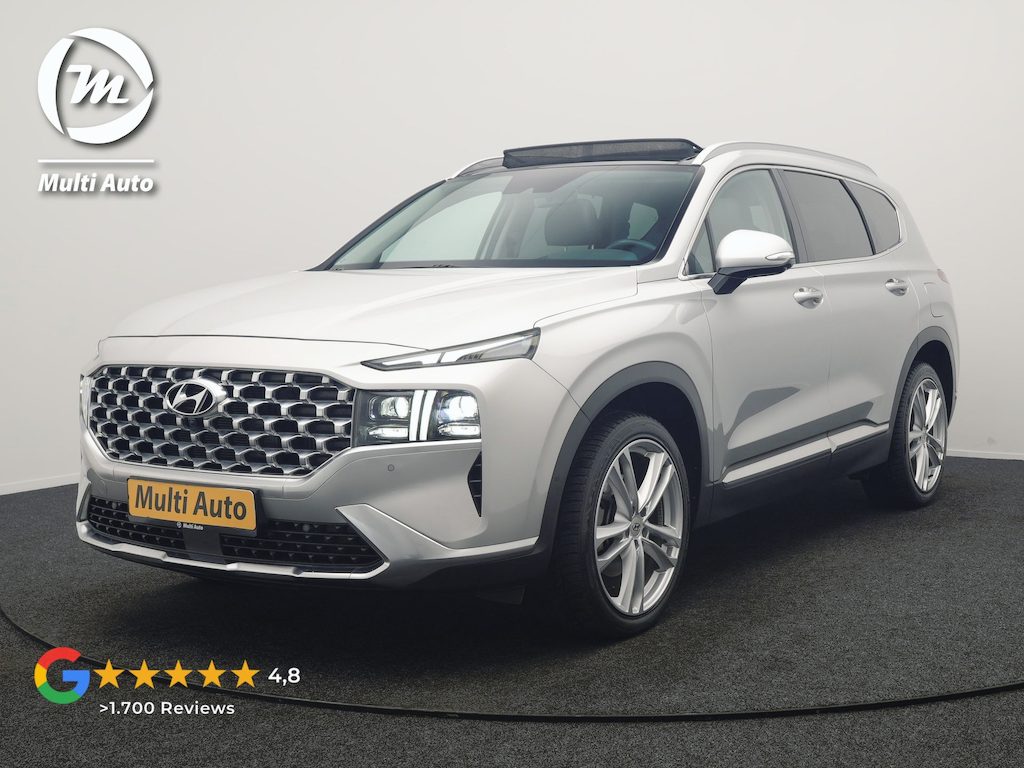 Hyundai Santa Fe 1.6 T-GDI PHEV Premium Sky 266pk Dealer O.H. | Panodak | Adaptive Cruise | Head Up | 360 Camera | Krell Audio | Lederen Sportstoelen Memory & Ventilatie | Keyless | Blis | Stoelen & Stuur Verwarmd | Apple Carplay | Navigatie | DAB | Plug In Hybrid |