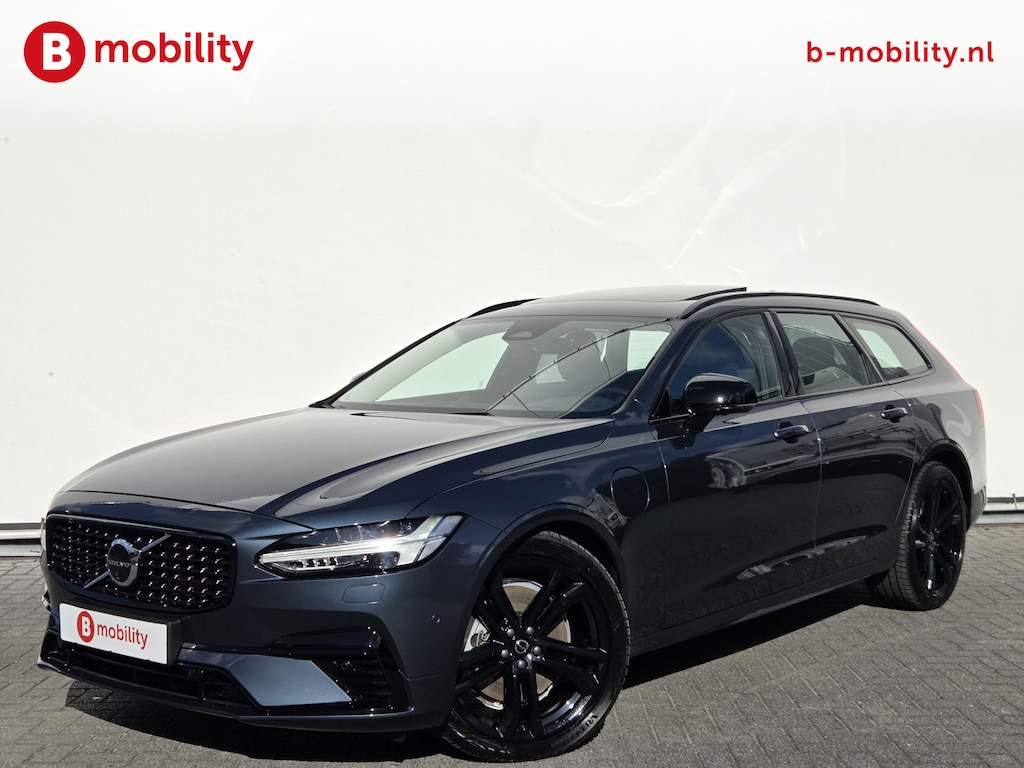 Volvo V90 2.0 T8 Plug-in hybrid AWD Ultra Dark Trekhaak 2100kg Panoramadak NL Auto! | Head-Up | ACC | Bowers&Wilkins | 360 camera | Leer