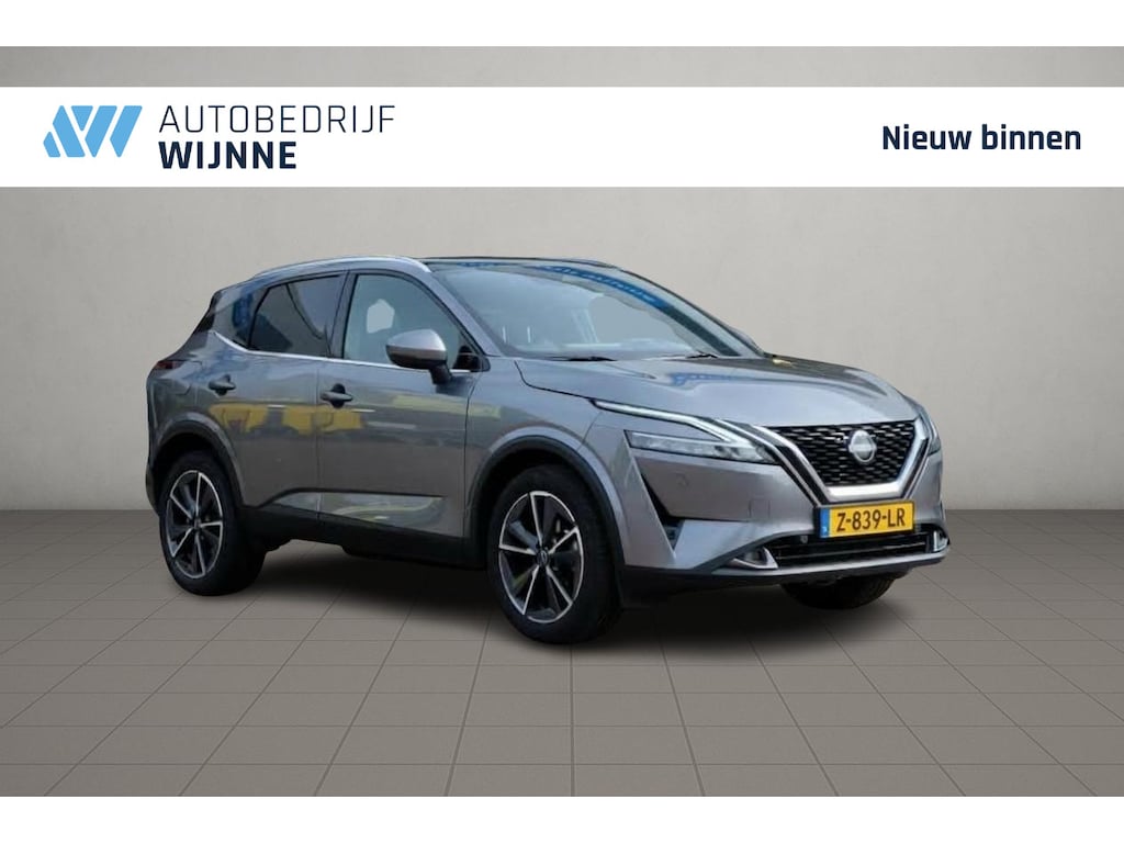 Nissan Qashqai 1.3 MHEV 158pk Xtronic Tekna Plus | Navi | Trekhaak | Adaptive Cruise | 360° Camera | Leder | Head-up Display | Panoramadak | 19" velgen