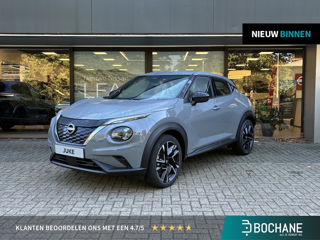 Nissan Juke 1.6 Hybrid N-Connecta NIEUW UIT VOORRAAD LEVERBAAR | Climate Control | Apple CarPlay & Android Auto | Navigatiesysteem | Cruise Control | Stoelverwarming | Stuurverwarming | Parkeersensoren achter | Achteruitrijcamera | Tot 10 jaar fabrieksgarantie