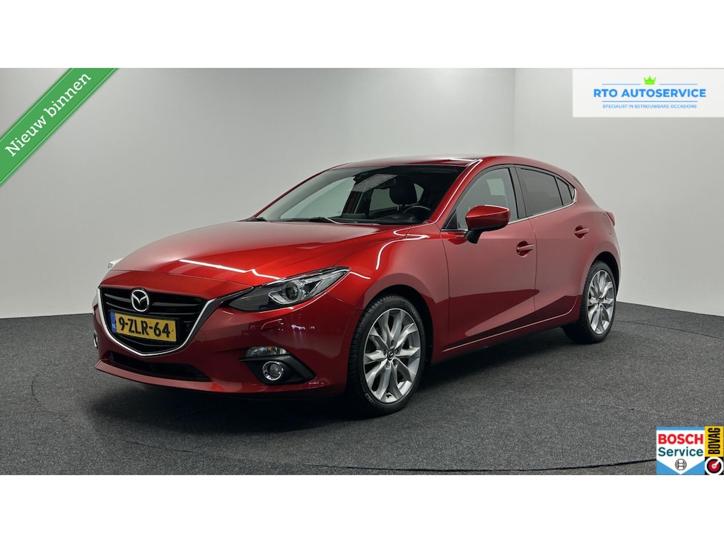 Mazda 3 2.0 GT-M LEER NAVI CARPLAY ECC CRUISE LM 102000KM STOELVERWARMING.