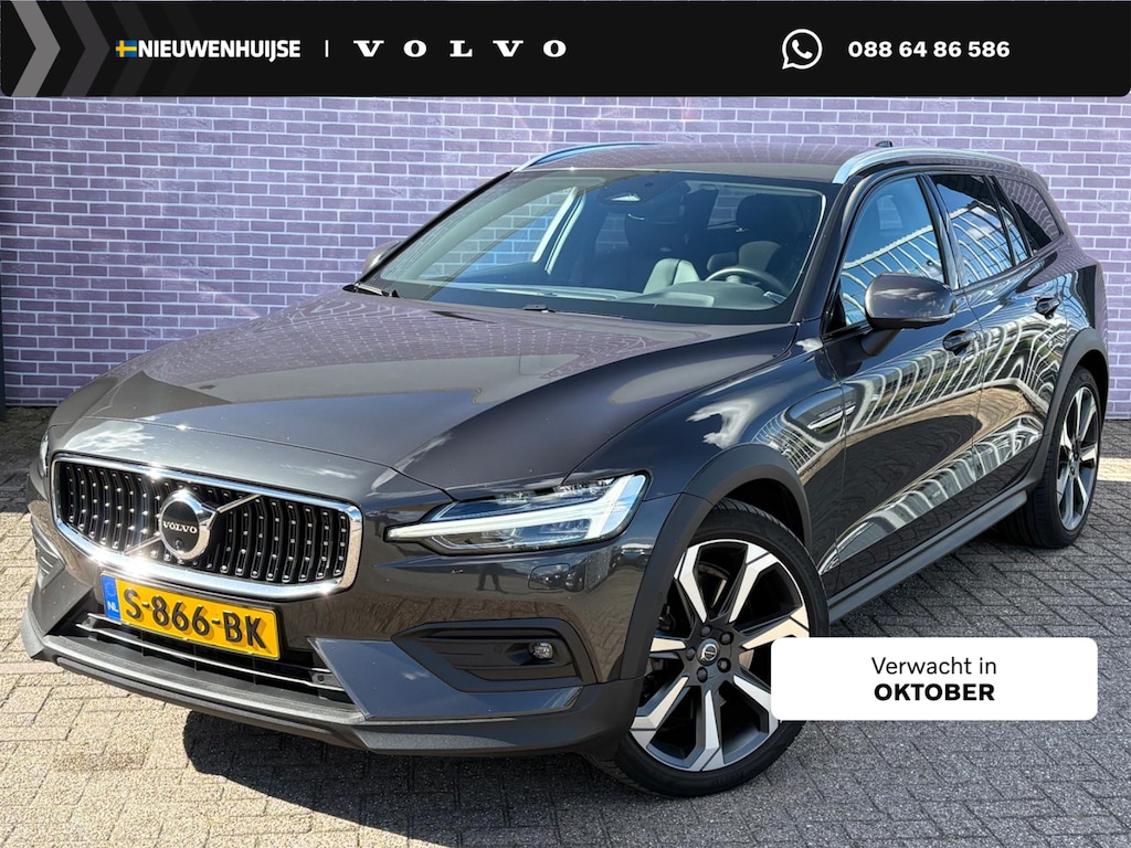 Volvo V60 Cross Country 2.0 B5 AWD Pro | 360º Camera | 20" Velgen | Stoelverwarming V+A | Stuurverwarming | Adaptive Cruise | Extra Getint Glas | Leder | Dodehoekdetectie | Power Seats | Momory |