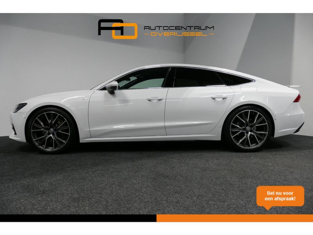 Audi A7 Sportback 50 TFSI e quattro Pro Line S / S Line / Rondomzichtcamera / Stoelverwarming / Apple Carplay - Android Auto / LED koplampen / 4-zone climatronic / Achteruitrijcamera / Grootlichtassistent / 20'' LMV / Adaptive Cruise Control / Sportonderstel