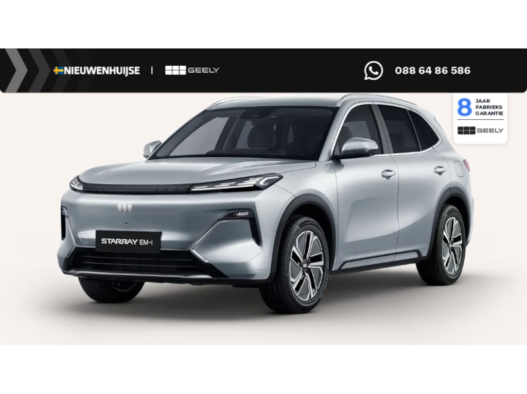 Geely Starray EM-i 1.5 Pro+ | 135 km Elektrisch bereik | Verw. voorstoelen en stuurwiel | 360 Camera | PDC achter | 18 Inch