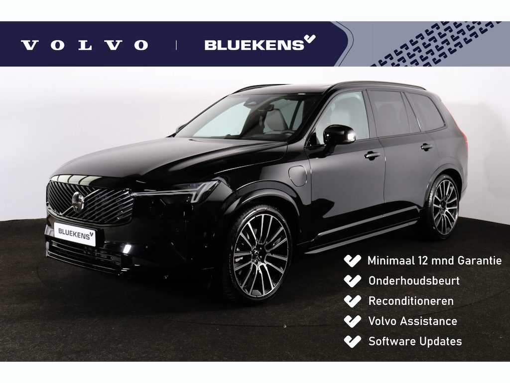 Volvo XC90 T8 Recharge AWD Ultra Dark Exec. Ed. - Luchtvering - Panorama/schuifdak - IntelliSafe Assist & Surround - 360º Camera - Bowers & Wilkins audio - Adaptieve LED koplampen - Verwarmde voorstoelen, stuur & achterbank - Parkeersensoren voor & achter - Elektr. bedienb. voorstoelen met geheugen - Head up display - Draadloze tel. lader - Extra getint glas - 22' LMV