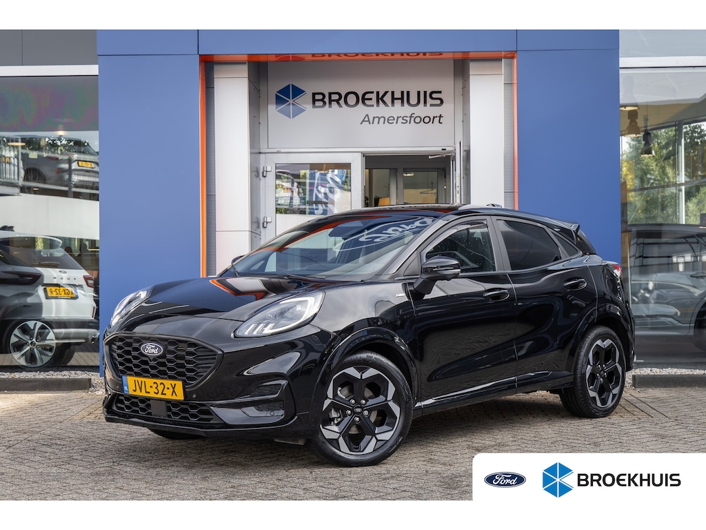 Ford Puma 1.0 EcoBoost Hybrid | ST-Line X | Panorama dak | 360 Camera | B&O | Stoel/Stuur/Vooruitverwarming | Elektrische achterklep | Adaptive Cruise | Achteruitrijcamera | Apple Carplay/Android Auto|telefoonintegratie premium | Cruise control adaptief