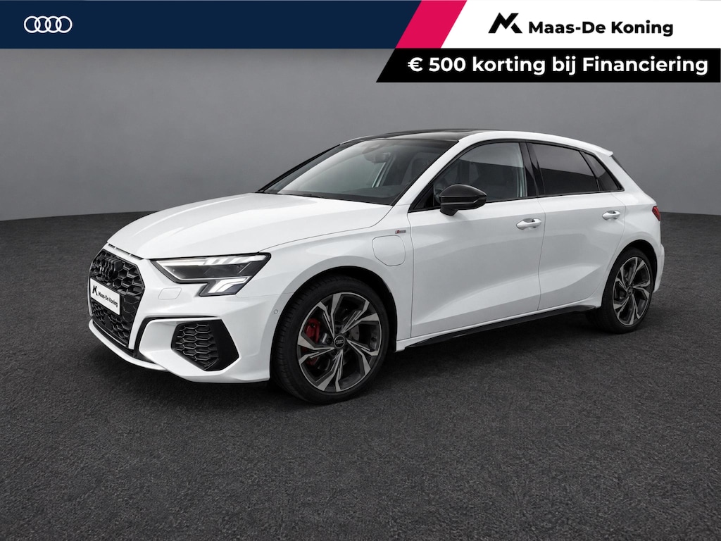 Audi A3 Sportback 45 TFSI e 245pk S edition Competition · Panoramadak · Camera · Apple/Android Car Play · Trekhaak · Stoelverwarming · Adaptive Cruise Control · Keyless · Dodehoeksensor · Elektrische kofferbak · Garantie t/m 21-02-2029 of 100.000km