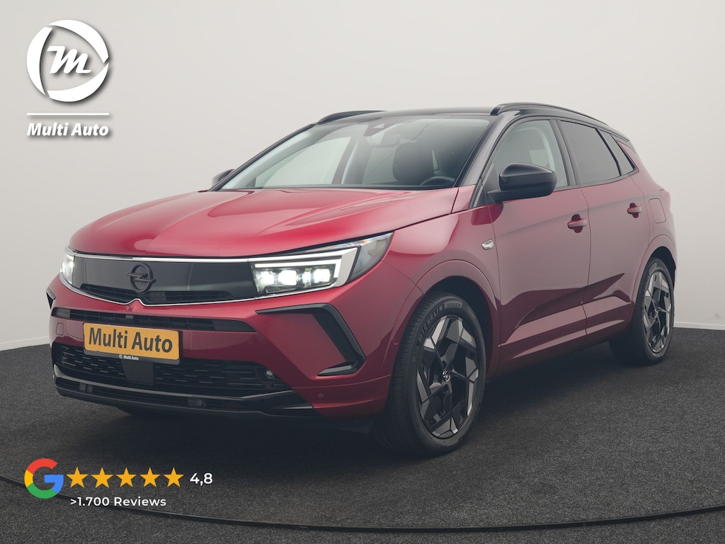 Opel Grandland Turbo 4x4 GSe PHEV 300pk Dealer O.H | SOH 97,8% | Trekhaak Afn. | Adaptive Cruise | 360 Camera | Lederen Sportstoelen Memory & Ventilatie | Stoelen & Stuur Verwarmd | Keyless | Apple Carplay | Blis | DAB | Navigatie | Virtual | 19"L.M | Plug In Hybrid