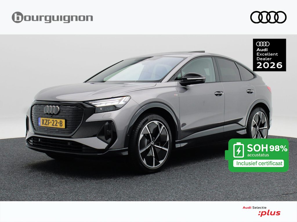 Audi Q4 Sportback e-tron 45 quattro S edition 82 kWh 286 Pk | Leder | Trekhaak | Sonos Audio | Panoramadak | 360 Camera | 21 Inch | 73.723 Km !!