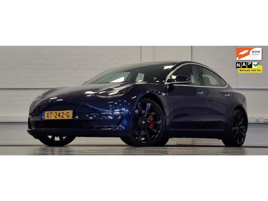 Tesla Model 3 Performance AWD 75 kWh 463PK SOH 83,9% Garantie Mooi!