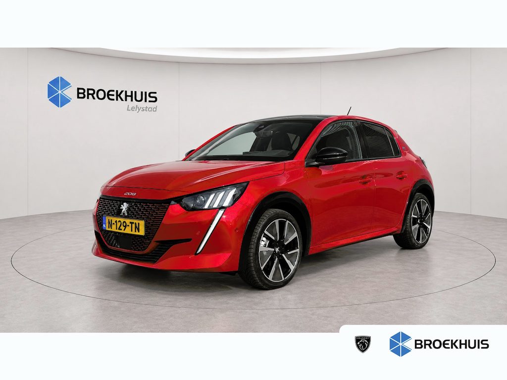 Peugeot e-208 EV 136PK GT PACK AUTOMAAT / SOH 93% / NAVI / LEDER / CLIMA / PDC / 17" LMV / CAMERA / ALCANTARA / PANO. DAK / KEYLESS / I-COCKPIT / FULL-LED / 1E EIGENAAR !!