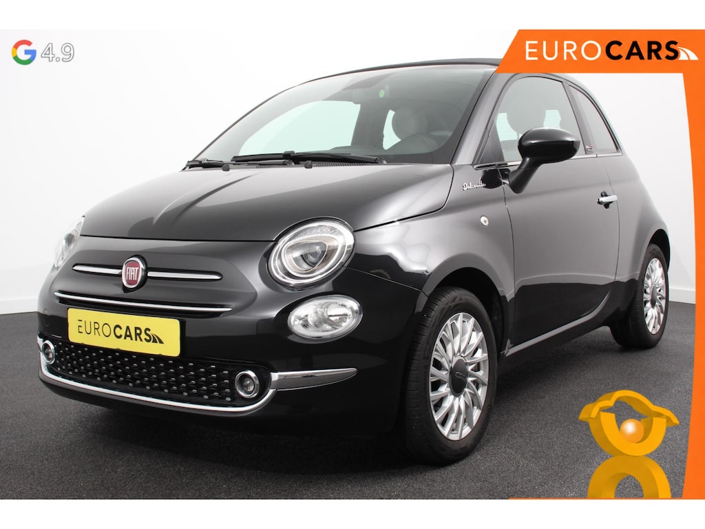 Fiat 500C 1.0 Hybrid 69pk Dolcevita Navigatie Apple CarPlay Android Auto Parkeerhulp achter Cruise Control Half leder Climatronic Lichtmetalen velgen