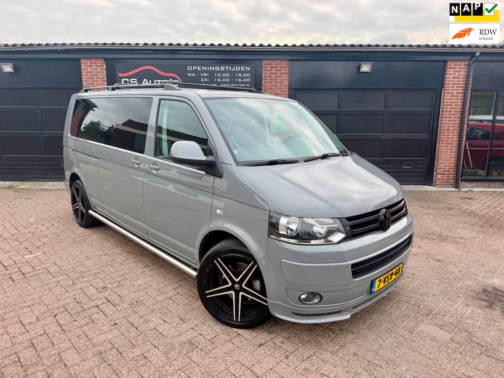 Volkswagen Transporter 2.0 TDI L2H1|180pk|dubbel cabine|airco|cruise.control|leder|dab|recent revisie motor