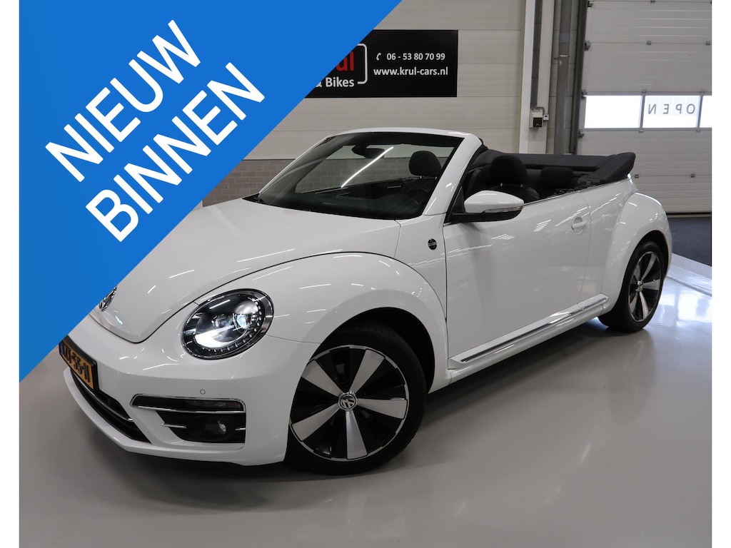 Volkswagen Beetle Cabriolet 1.2 TSI Sound Automaat Fender App connect Camera Stoelverwarming Xenon Led Airco-ecc Navigatie Boekjes aanwezig Windscherm 18 inch Twister velgen