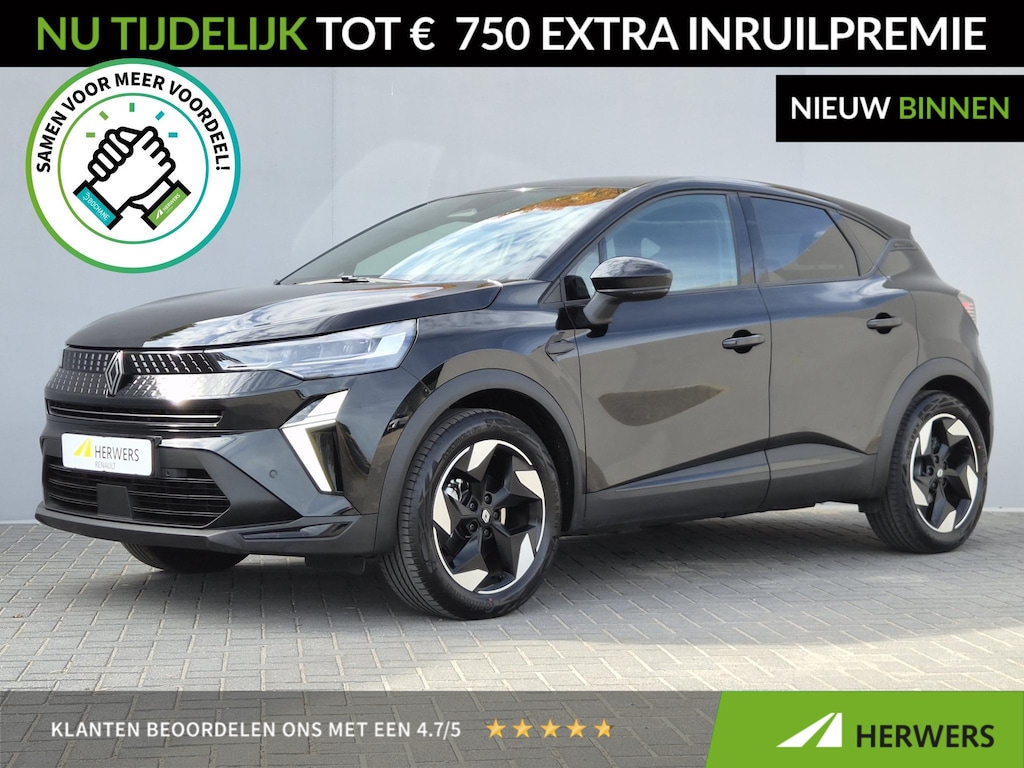 Renault Captur 1.8 E-Tech full hybrid 160 techno / Fabrieksgarantie tot 03-2029 / Pack Winter / Stuur- en stoelverwarming / Navigatie groot scherm / Camera / Climate Control / 18" LM wielen /