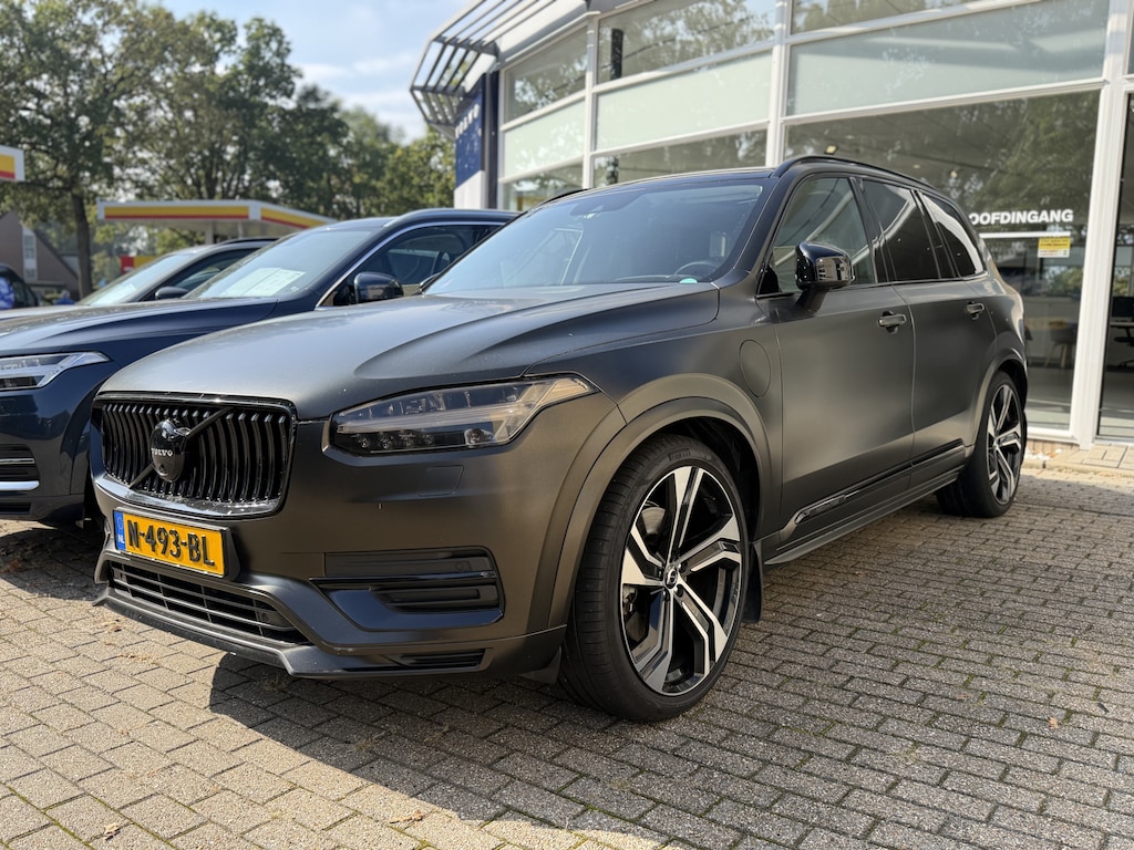 Volvo XC90 2.0 T8 Recharge AWD Inscription Exclusive Luchtvering | Wrap Mat Parelmoer Zwart | 22 inch