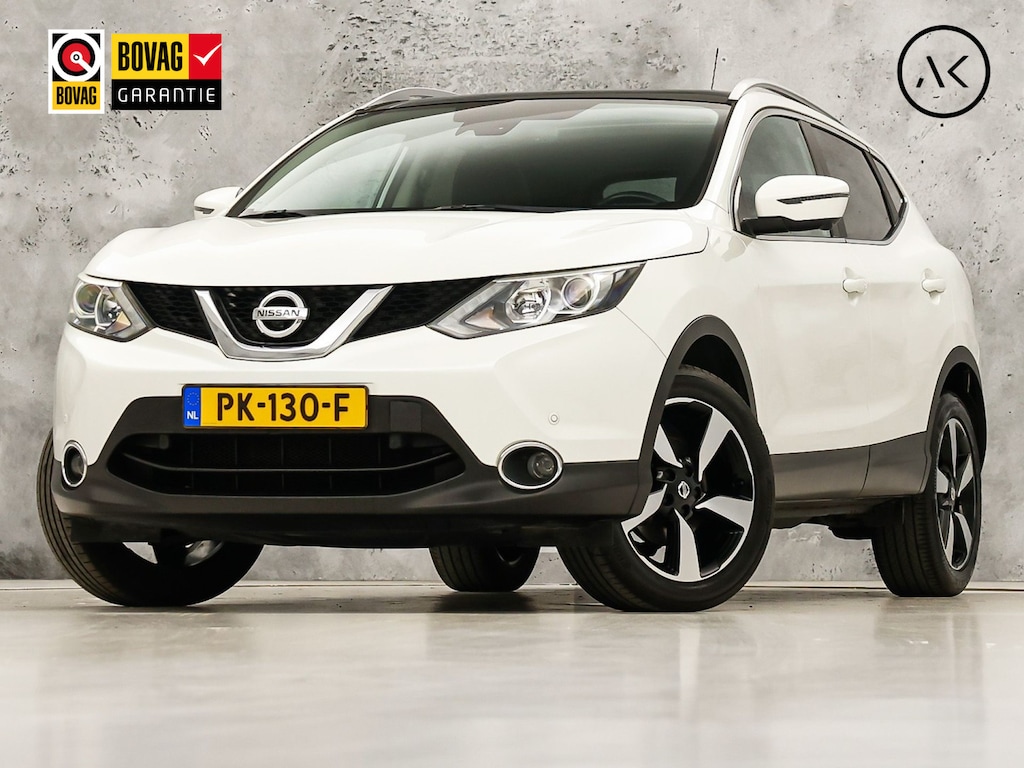 Nissan Qashqai 1.2 N-Connecta (PANORAMADAK, NAVIGATIE, 360 CAMERA, GETINT GLAS, SPORTSTOELEN, CRUISE, TREKHAAK, NIEUWSTAAT)
