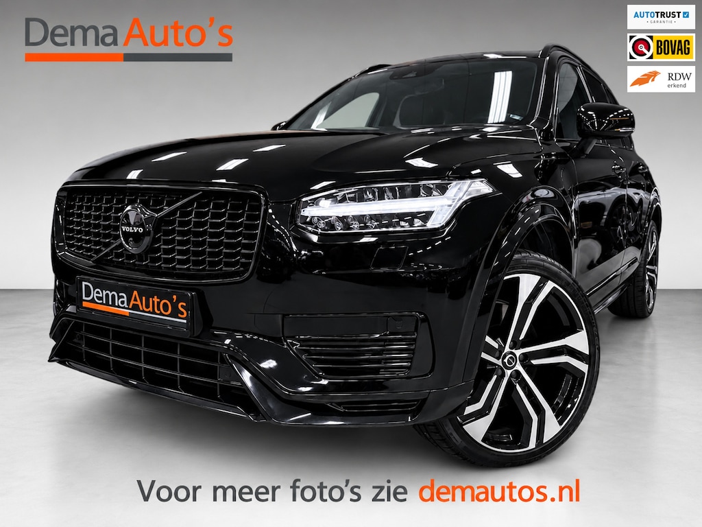 Volvo XC90 2.0 T8 Recharge R-DESIGN 7P BLACK-LINE 22'' L-RANGE LEDER/H-UP/M+KOELING-STOELEN/360CAM/ADAPT-CRUISE///