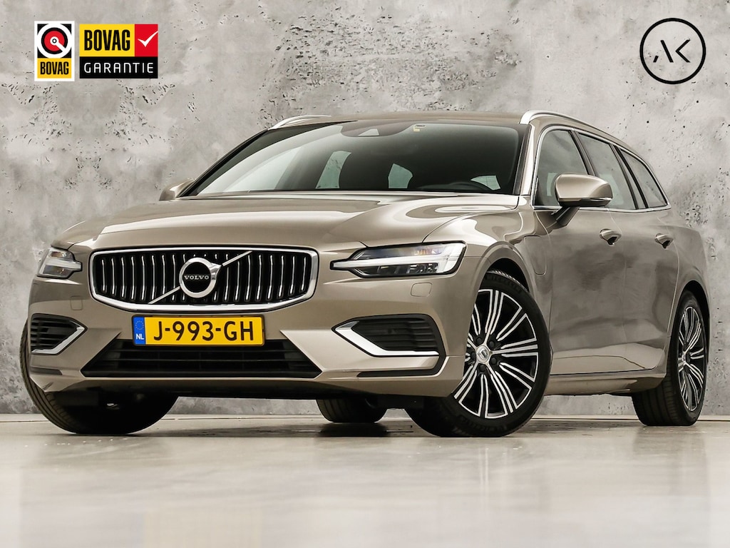 Volvo V60 2.0 T6 Recharge AWD Inscription 340Pk Automaat (SOH 81,4,%, APPLE CARPLAY, HARMAN/KARDON, ZWART HEMEL, BRUIN LEDER, SPORTSTOELEN, STUUR/STOELVERWARMING, KEYLESS, NIEUWSTAAT)