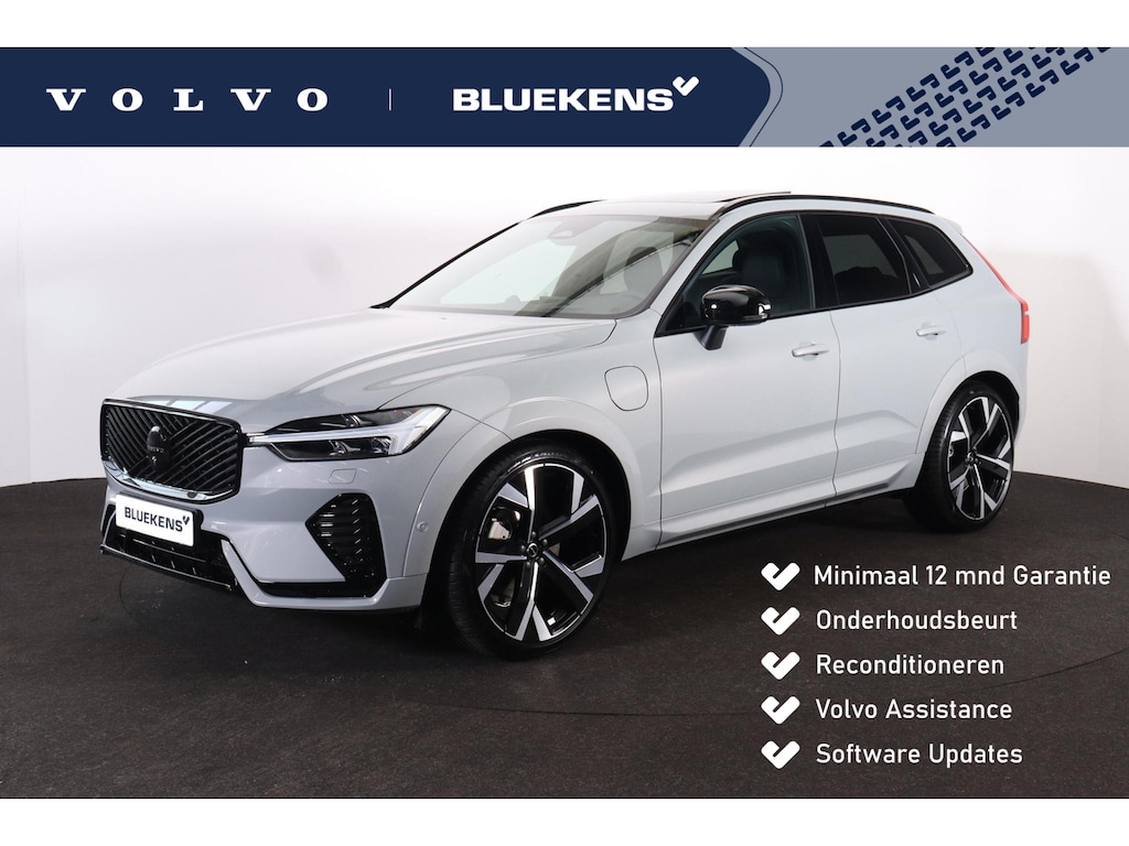 Volvo XC60 T8 Recharge AWD Ultra Black Edition Exec - Luchtvering - Panorama/schuifdak - IntelliSafe Assist & Surround - 360º Camera - Bowers & Wilkins audio - Adaptieve LED koplampen - Verwarmde voorstoelen, stuur & achterbank - Parkeersensoren voor & achter - Elektr. bedienb. voorstoelen met geheugen - Head up display - Draadloze tel. lader - Extra getint glas - Inklapbare trekhaak - 22' LMV