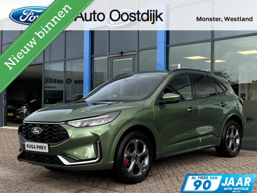 Ford Kuga 2.5 PHEV ST-Line X 243PK Afn. Trekhaak Winterpack Adaptieve Cruise 360-Camera B&O Elek. Achterklep Climate Parkeersensoren Full-LED *2100KG Trekgewicht*