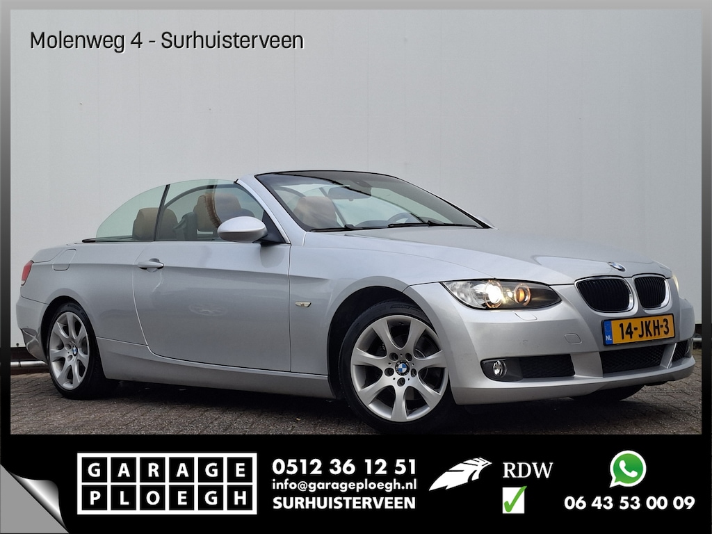 BMW 3-Serie Cabrio 320i Spring Trekhaak Leer Nav/Cruise Xenon Memory Orig.NL Voll.Onderhouden!