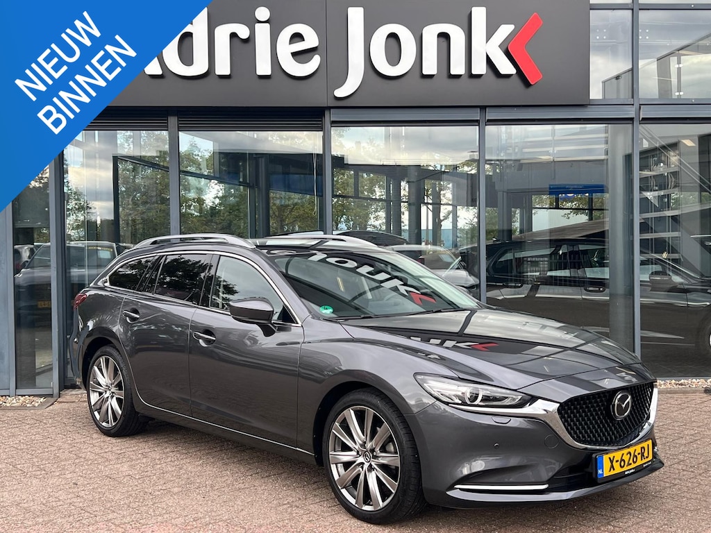 Mazda 6 Sportbreak 2.0 SkyActiv-G 165 Exclusive-Line + Comfort Pack | AUTOMAAT | TREKHAAK | 360 CAMERA | LEDER | STUUR- + STOELVERWARMING | STOELVENITLATIE | NED AUTO | 6 JAAR GARANTIE |