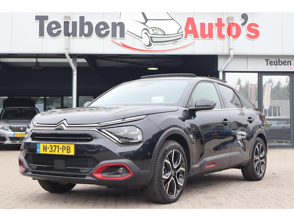 Citroën E-C4 Shine 50 kWh | SOH 91,4% | Elektrisch glazen panorama-dak | Leder | Stoel-stuurverwarming | 360 Camera