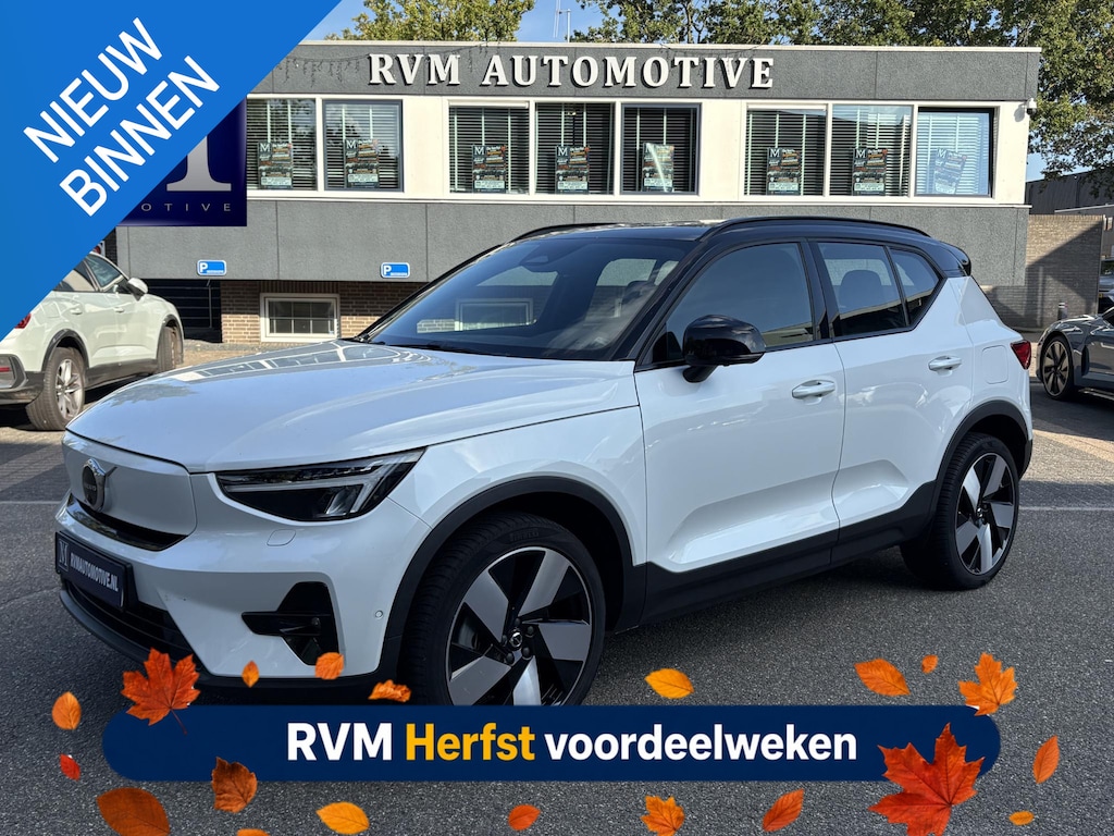 Volvo XC40 Recharge Ultimate 70 kWh SOH 95% | 360 CAMERA | STOEL STUURVERWARMING | MEM. SEAT | ELEK. STOEL | PANO | RIJKLAARPRIJS INCL. 12 MND BOVAG GARANTIE! | KEYLESS + DODEHOEK |