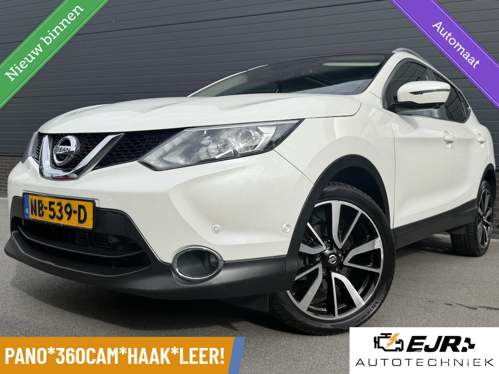 Nissan Qashqai 1.2 Tekna + LEER*CRUISE*PANO*360*HAAK*NAV*STOELVERW*NAP!