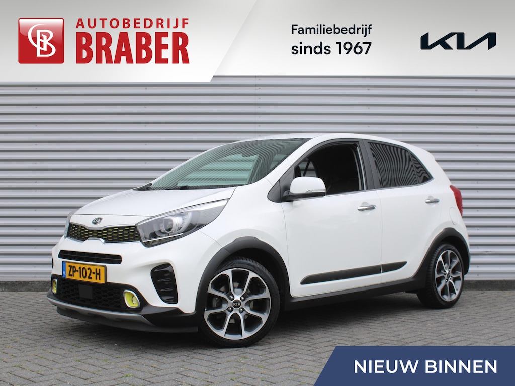 Kia Picanto 1.0 T-GDI X-Line | 100PK! | Stuur-/stoelverwarming | 16" LM | Navi | Clima | Camera | Telefoonlader | Keyless | All seasons |