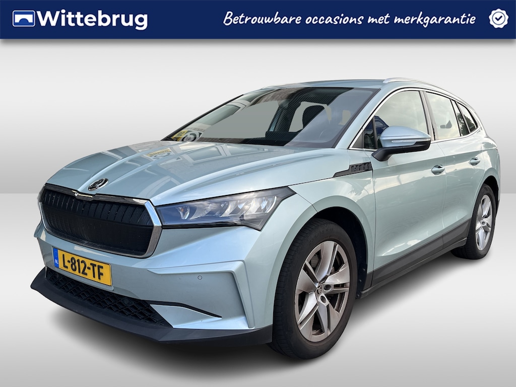 Skoda Enyaq iV 80 / SOH 87%/ AUTOMAAT/ LEER/ TREKHAAK/ CRUISE/ SMARTLINK/ PARK.SENSOR.V+A/ CAMERA/ STUURVERWARM./ KEYLESS/ DIGITAL DASH/ RIJ-MODI/ NAVI/ DAB/ CLIMA/ 19'' LMV
