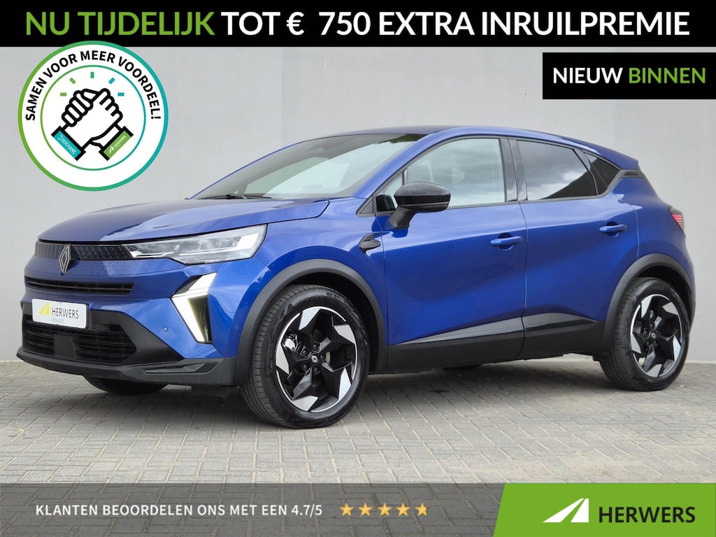 Renault Captur 1.8 E-Tech full hybrid 160 techno / Fabrieksgarantie tot 03-2029 / Pack Winter / Stuur- en stoelverwarming / Navigatie groot scherm / Camera / Climate Control / 18" LM wielen /
