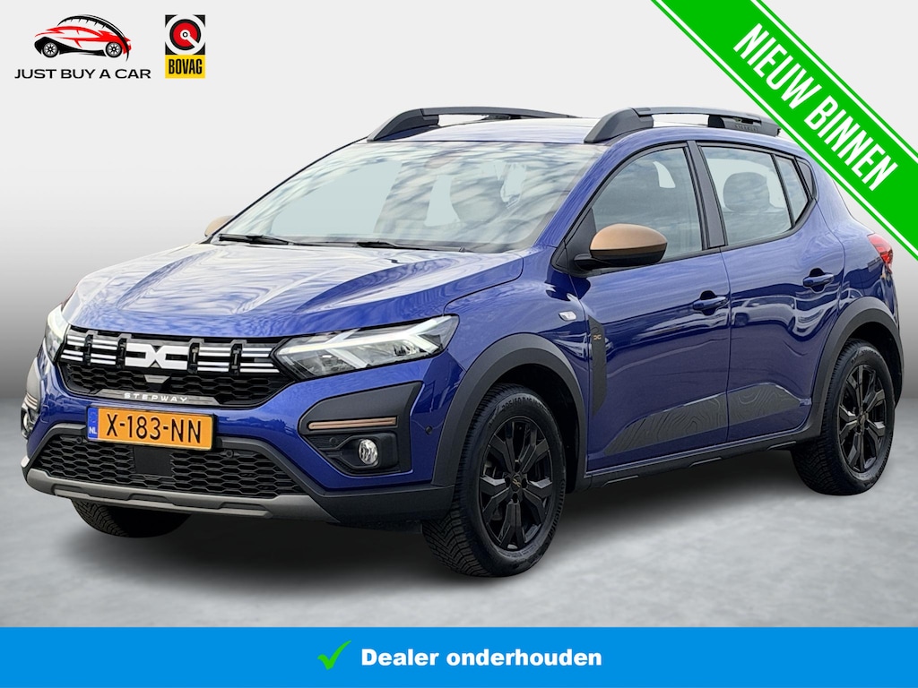 Dacia Sandero Stepway 1.0 TCe 100 ECO-G Extreme LPG G3 | Dealeronderhouden | Fabrieksgarantie | trekhaak | Schuifdak | Stoelverwarming | Apple & Android | 1e Eigenaar | NL Auto | Full-LED |