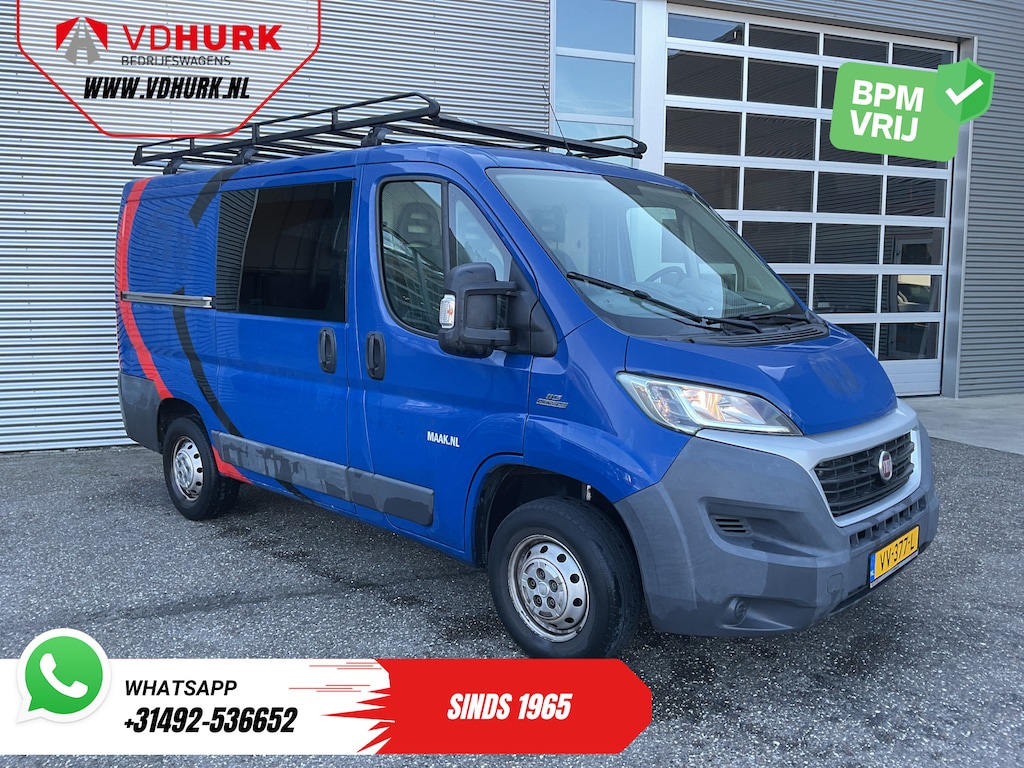 Fiat Ducato 2.0 MJ 120 pk EXPORT APK-04-27'/ Navi/ Climatef/ Cruise/ Imperiaal/ Trekhaak/ Bluetooth