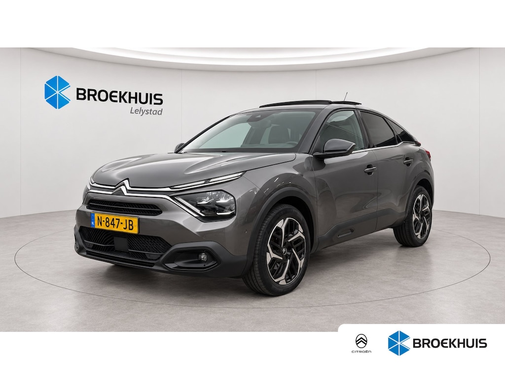 Citroën C4 1.2 PURETECH 130PK SHINE AUTOMAAT / NAVI / LEDER / CLIMA / LED / PDC / 18" LMV / CAMERA / HUD / PANO. DAK /  KEYLESS / WINTERPAKKET / BLUETOOTH / CRUISECONTROL !!