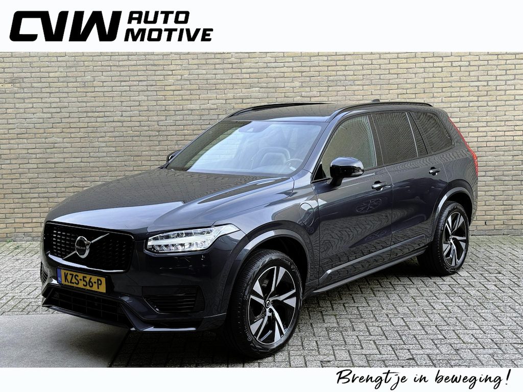 Volvo XC90 2.0 T8 Recharge AWD 445pk R-Design | SOH 100% | Long range | Leder/nubuck contourstoel | Memory | Stoel&stuurverwarming | Camera | Navigatie | Apple CarPlay | Full-LED | DAB | Keyless | Dodehoekdetectie | Elektrische achterklep | 20 inch velgen | Volledig onderhouden