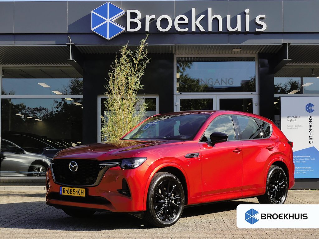 Mazda CX-60 2.5 e-SkyActiv PHEV Homura | TREKHAAK | DODEHOEKDETECTIE | STOEL+STUURVERWARMING | CAMERA | PARKEERSENSOREN V+A | NAVI | LMV 20" | APPLE CARPLAY / ANDROID AUTO | HEAD-UP |